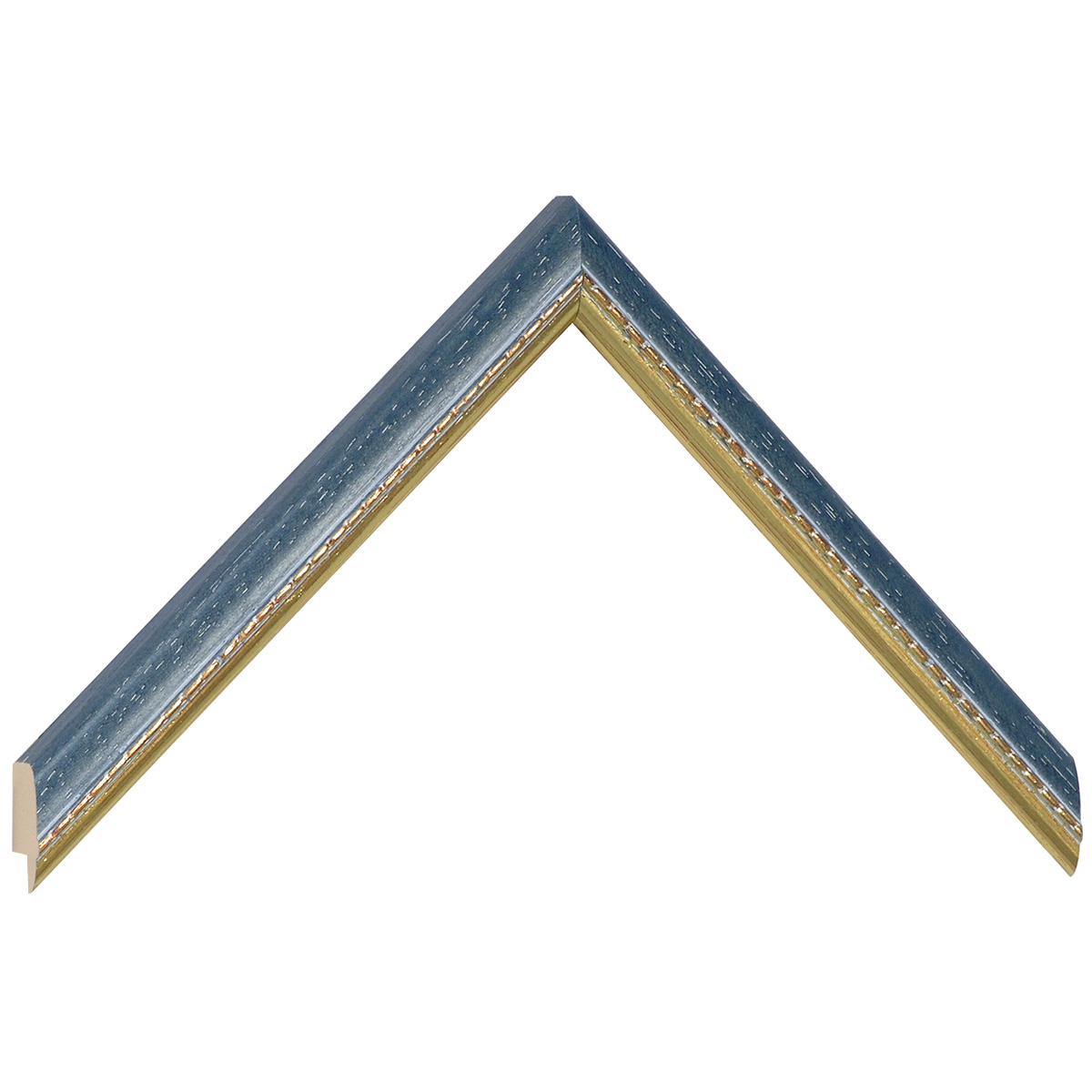 Moulding ayous, width 17mm, height 15 - Blue, gold decorations - Sample