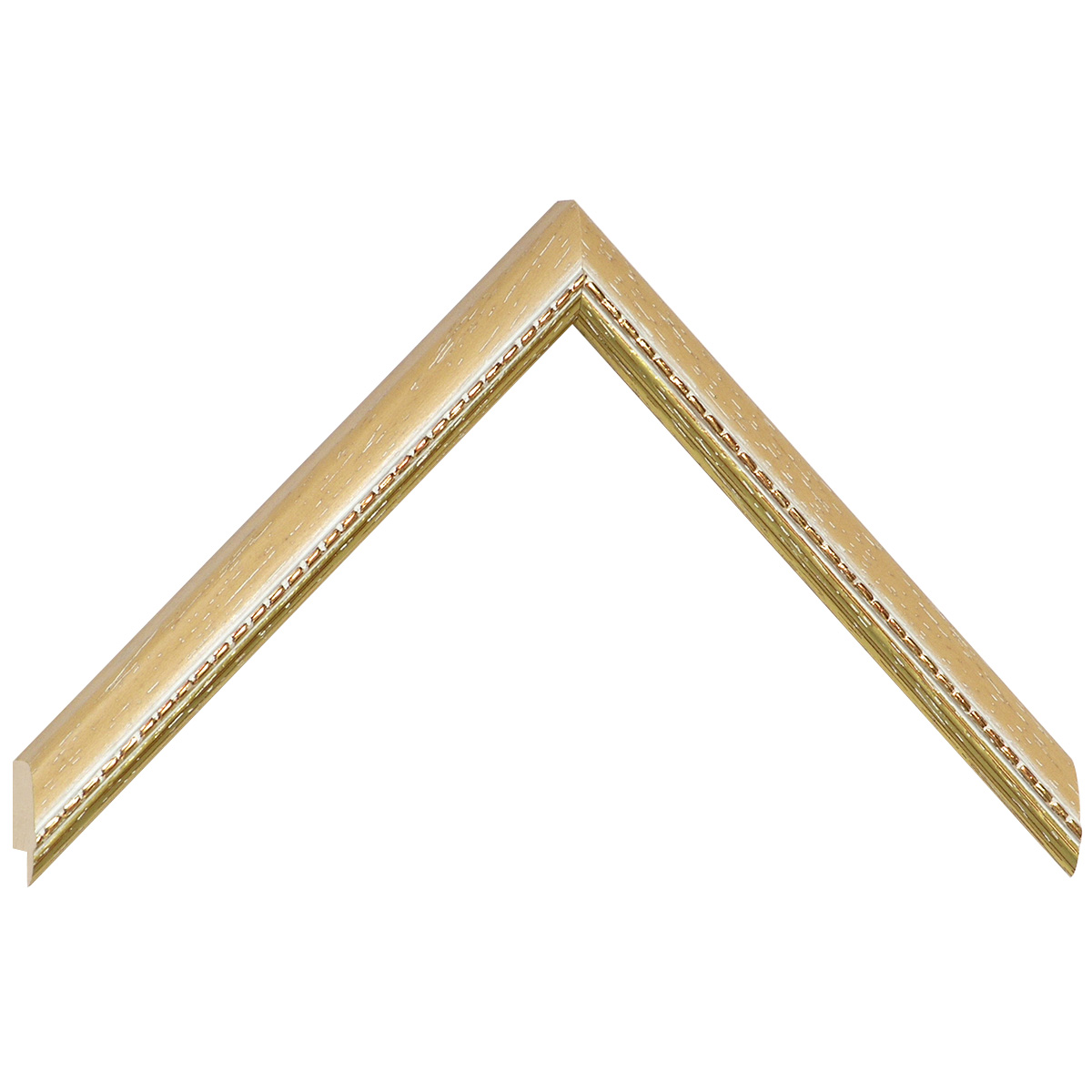 Moulding ayous, width 17mm, height 15 - Cream, gold decorations - Sample
