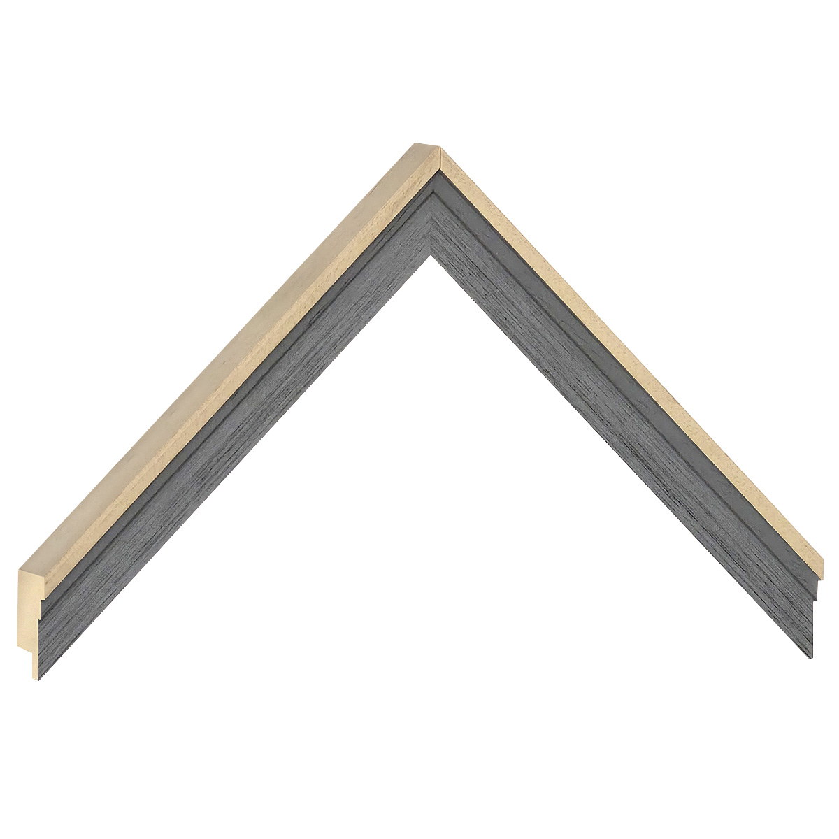 Moulding ayous, width 19mm, height 22 - Grey - Sample