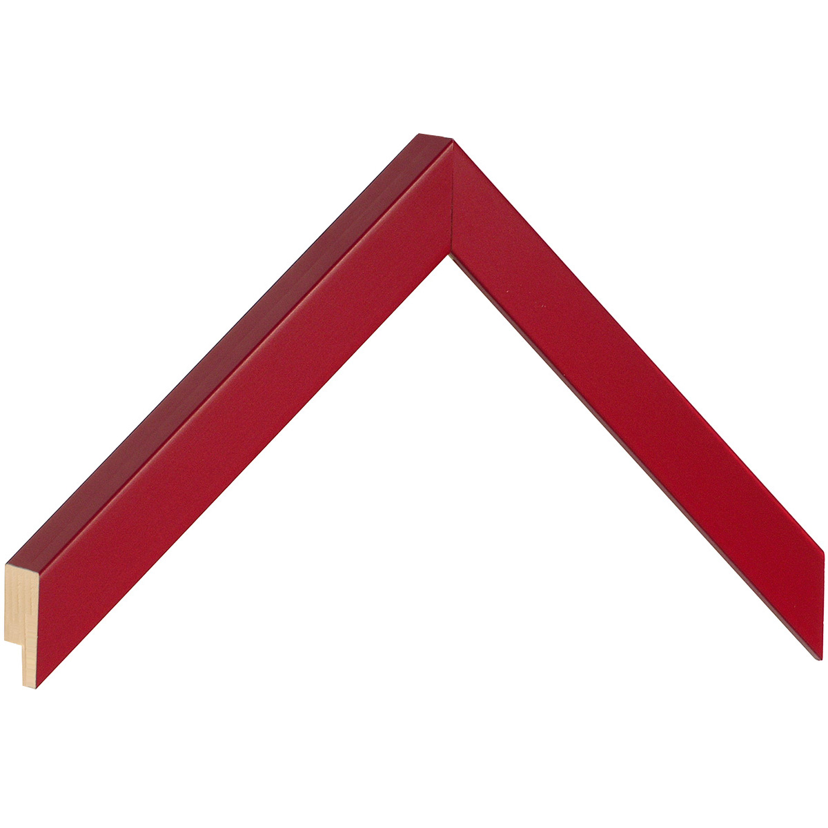 Moulding finger-jointed pine, width 20mm, height 20 - Burgundy - Sample