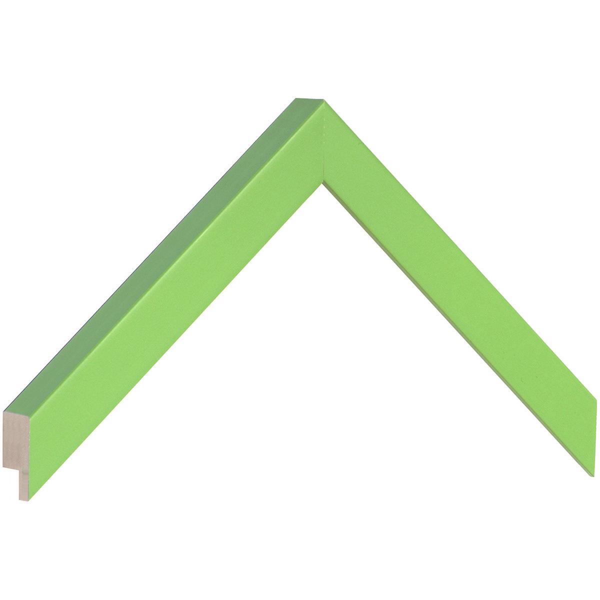 Moulding finger-jointed pine, width 20mm, height 20 - Grass Green - Sample