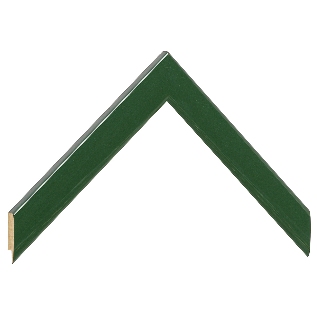Moulding ayous, width 23mm height 13 - glossy finish, green - Sample