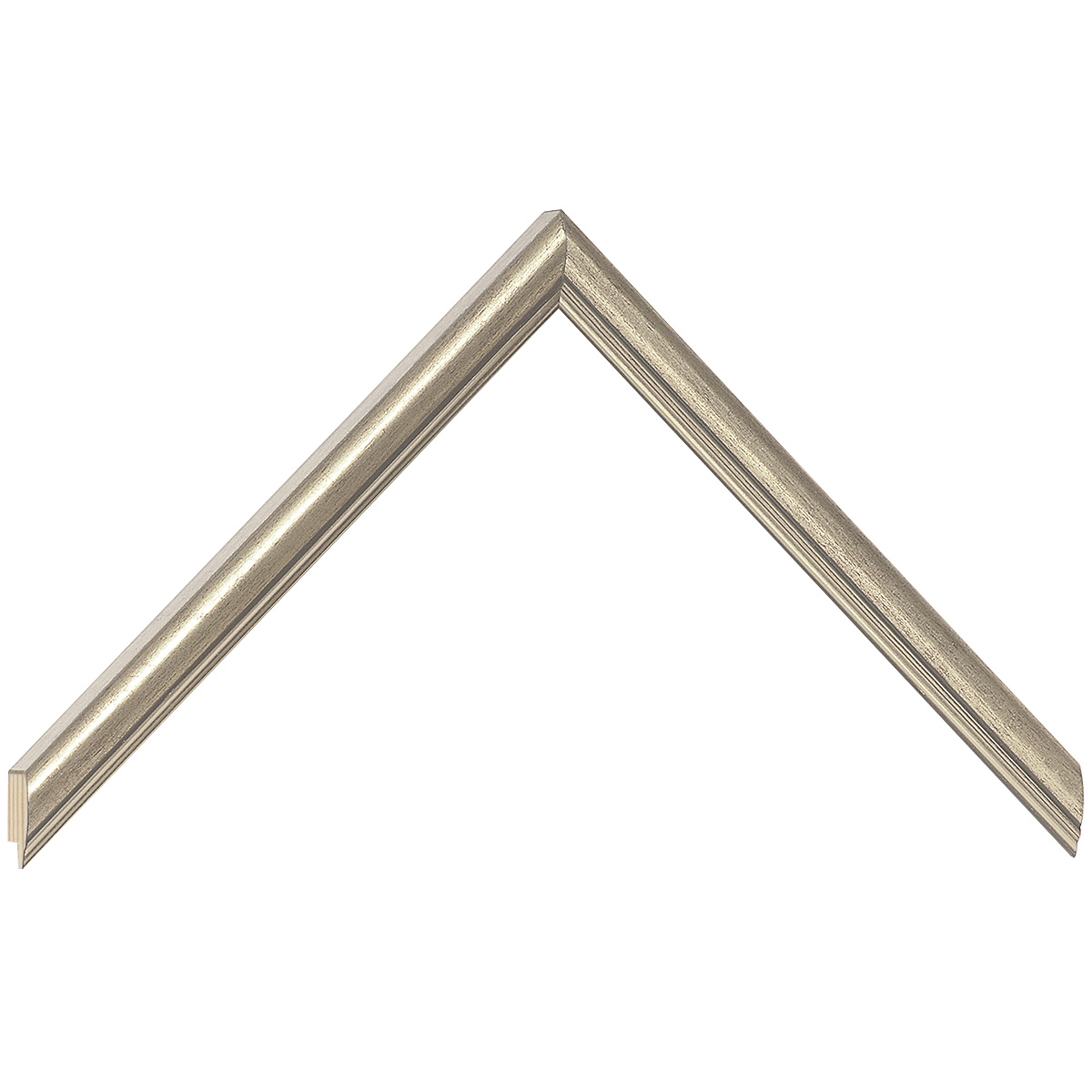 Moulding finger-jointed pine, width 14mm, height 14 - Silver - Sample