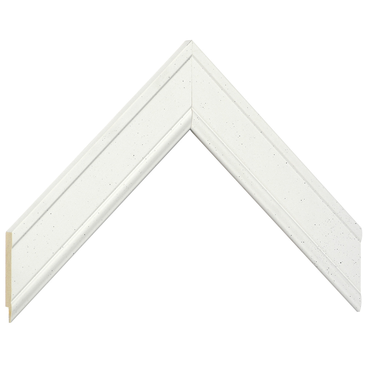 Liner finger-jointed pine, width 35mm, height 11 - White - Sample