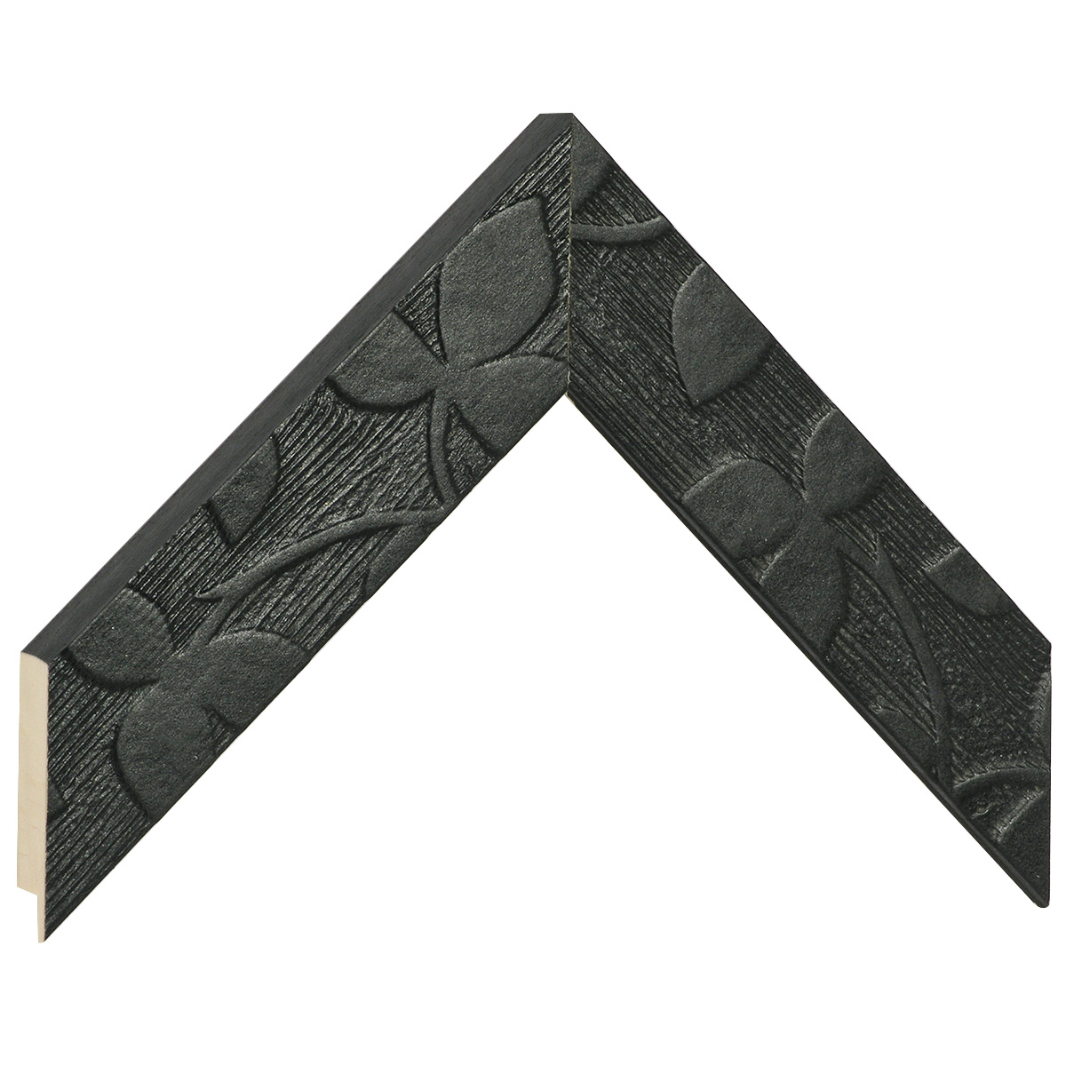 Moulding finger-jointed fird width 40mm heigth 19mm - black (mt 3) - Sample