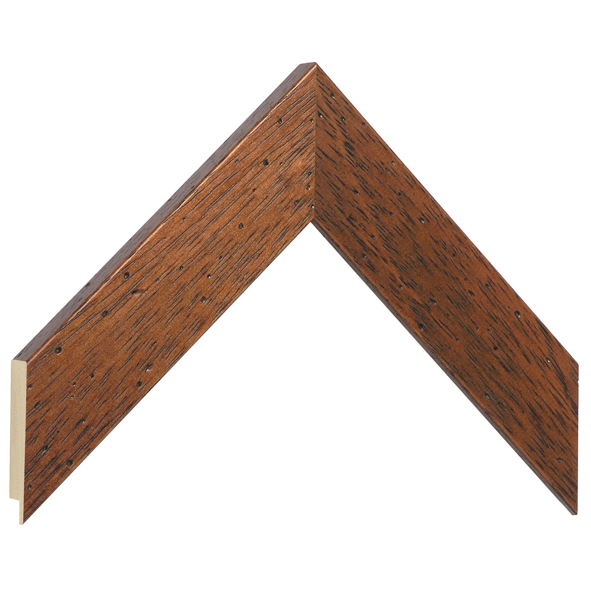 Moulding ayous, width 40mm height 16 - wormhole effect walnut - Sample