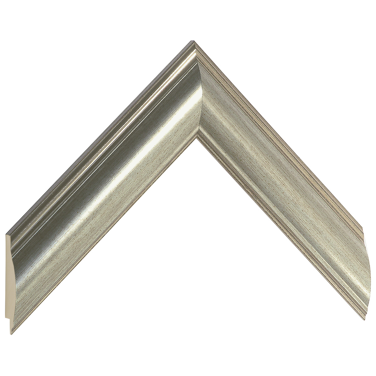 Moulding ayous jointed, width 38mm - silver - Sample
