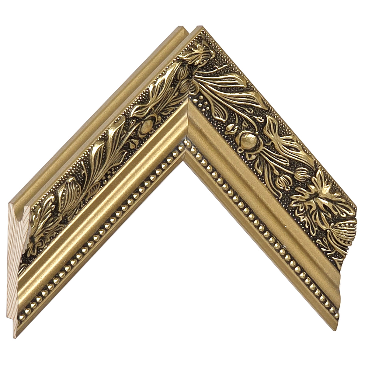 Moulding finger-jointed pine, width 57mm, height 32 - Bright cold - Sample