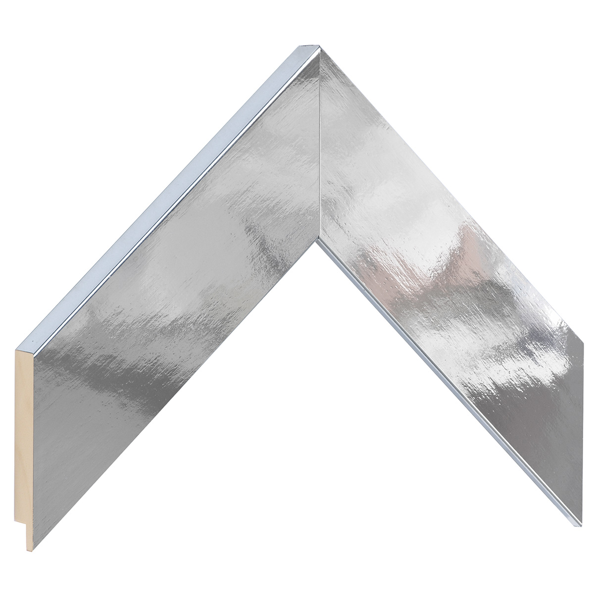 Moulding ayous, width 48mm, height 20 - Glossy Silver - Sample