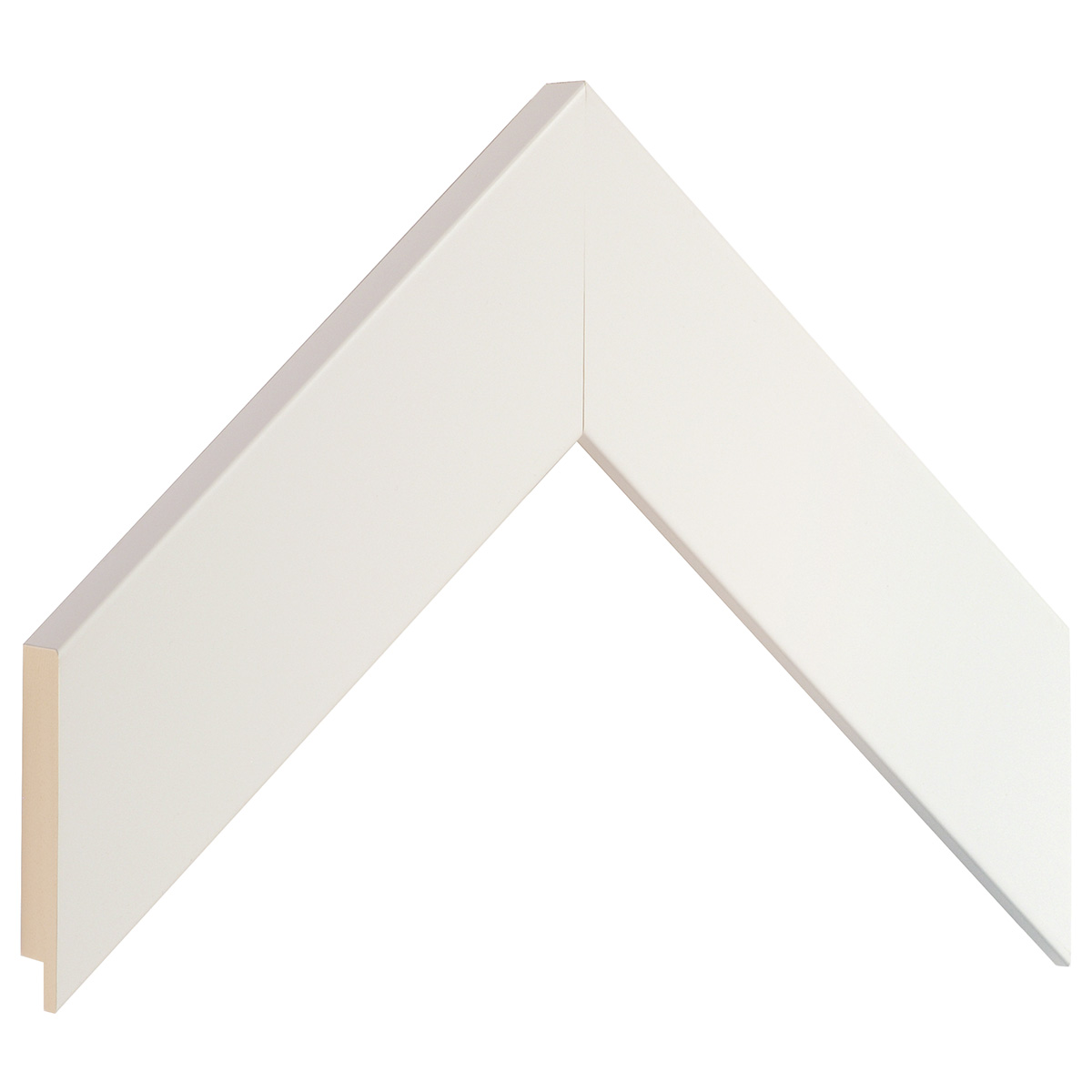 Moulding ayous, width 48mm height 20 - matt white - Sample