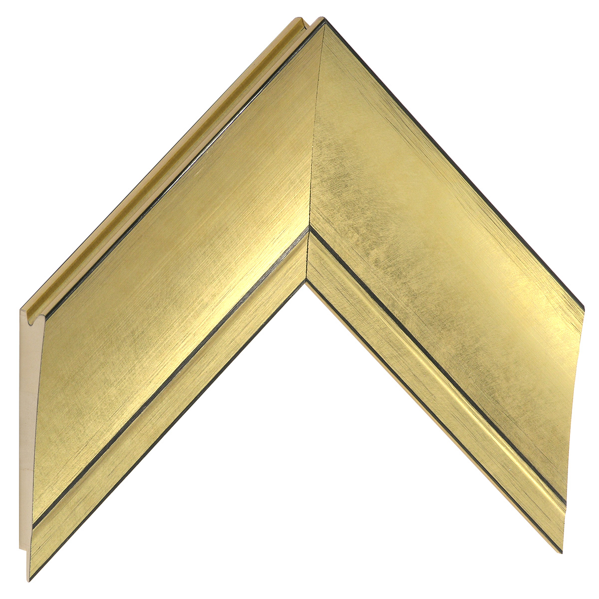 Moulding finger-jointed pine, width 68mm, height 29 - Gold - Sample