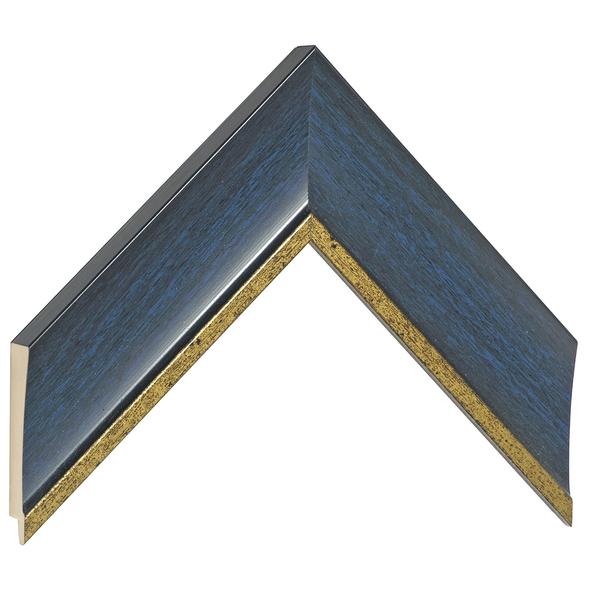 Moulding ayous lamellar - Width 50mm - Blue, gold sight edge  - Sample