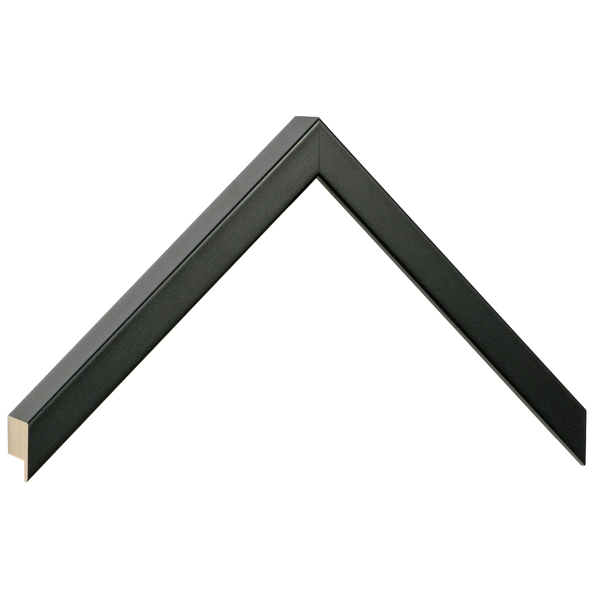 Moulding ayous, width 15mm height 25 - matt black - Sample