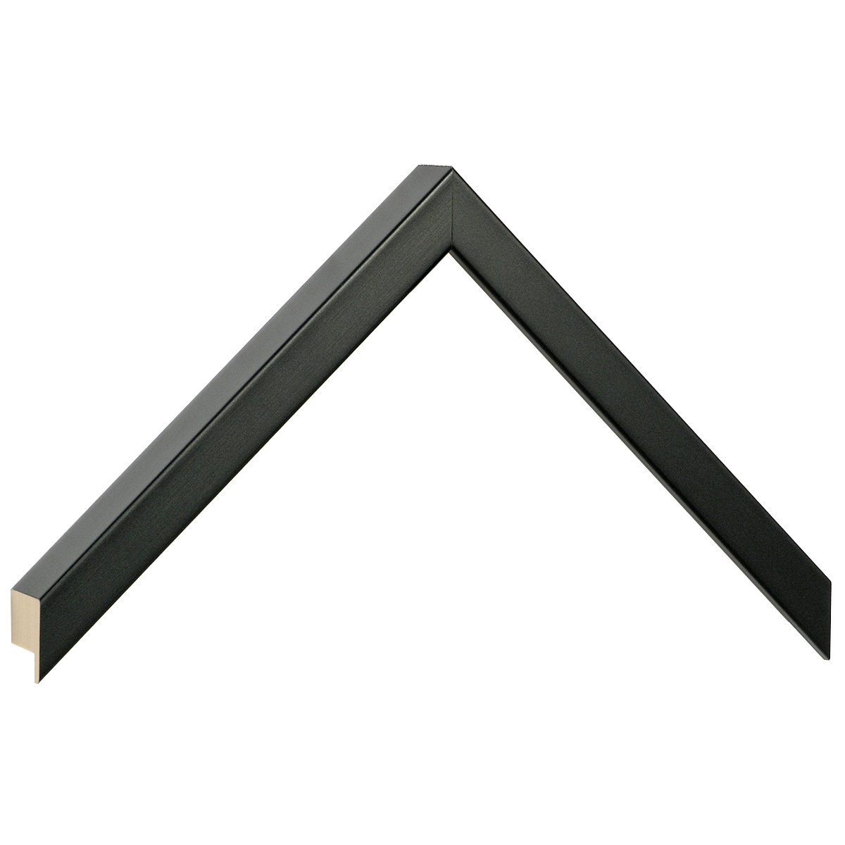Moulding ayous, width 15mm, height 25 - Matt black - Sample