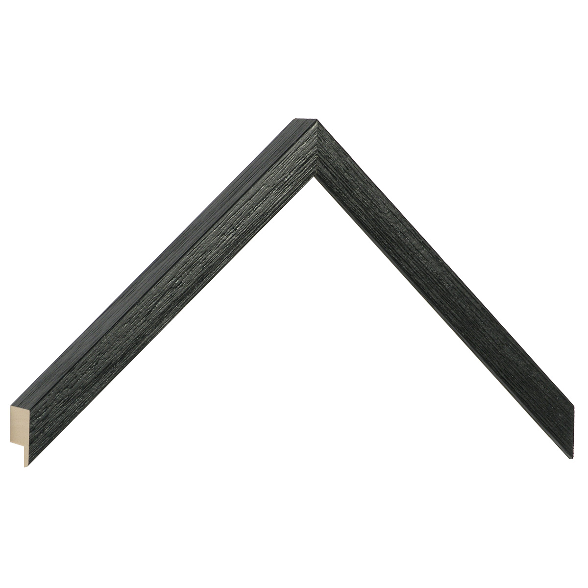 Moulding ayous, width 15mm height 25 - black open grain - Sample