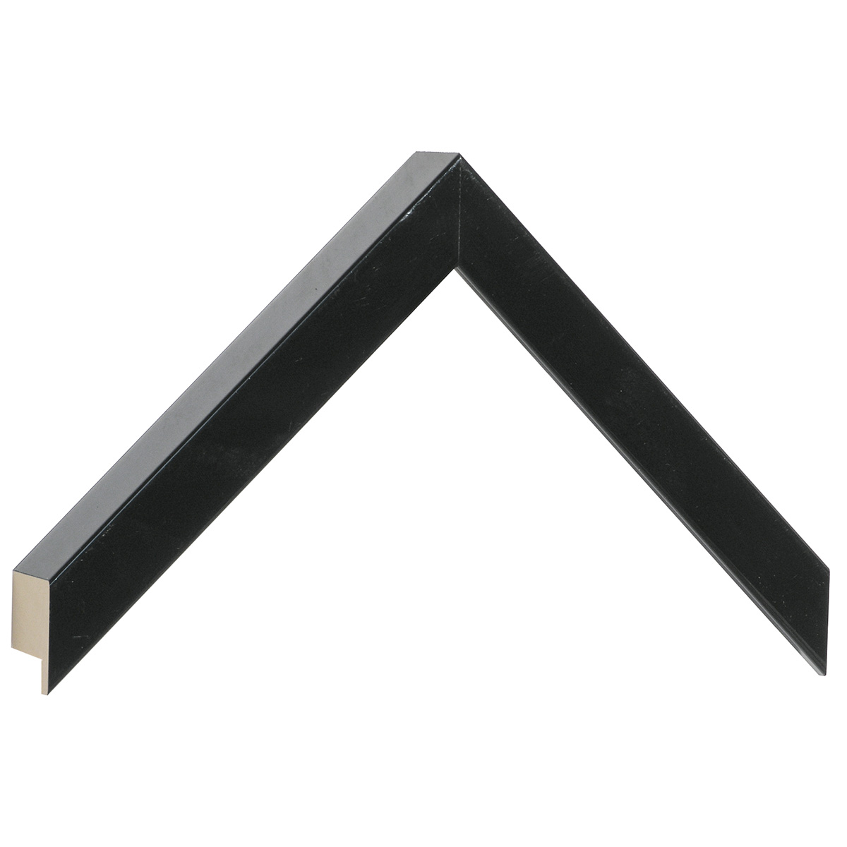 Moulding ayous, width 20mm height 32 - black lacquered - Sample