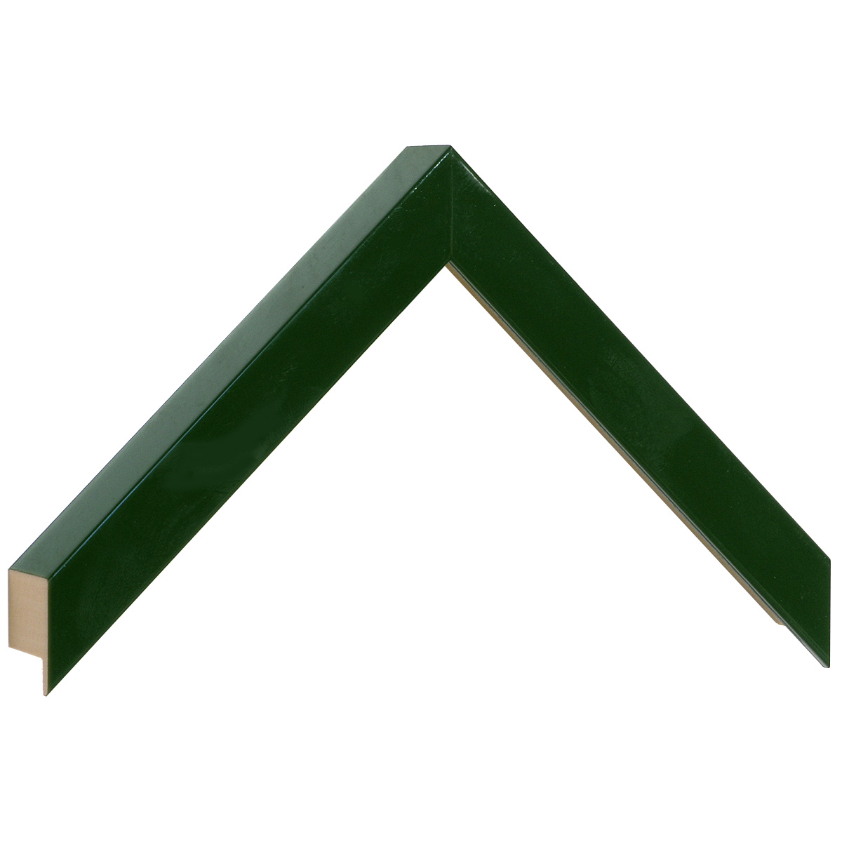 Moulding ayous, width 20mm height 32 - green lacquered - Sample