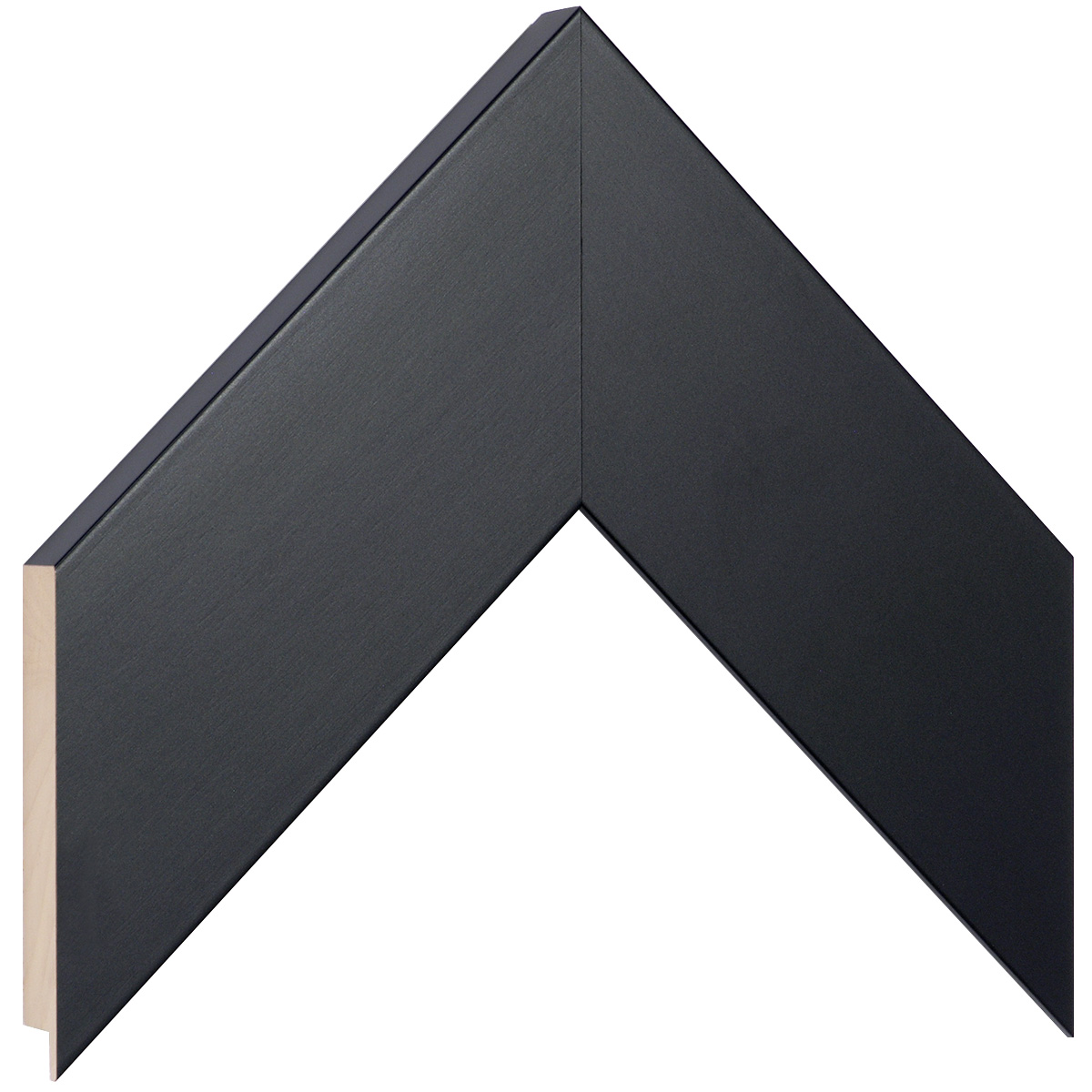 Moulding finger-jointed pine, width 68mm, height 20 - Black - Sample