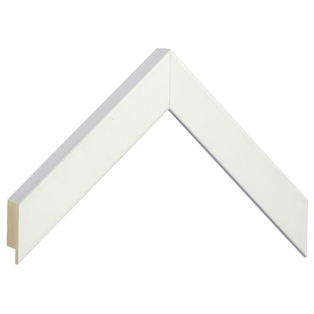 Moulding ayous, width 30mm height 32 - matt white - Sample