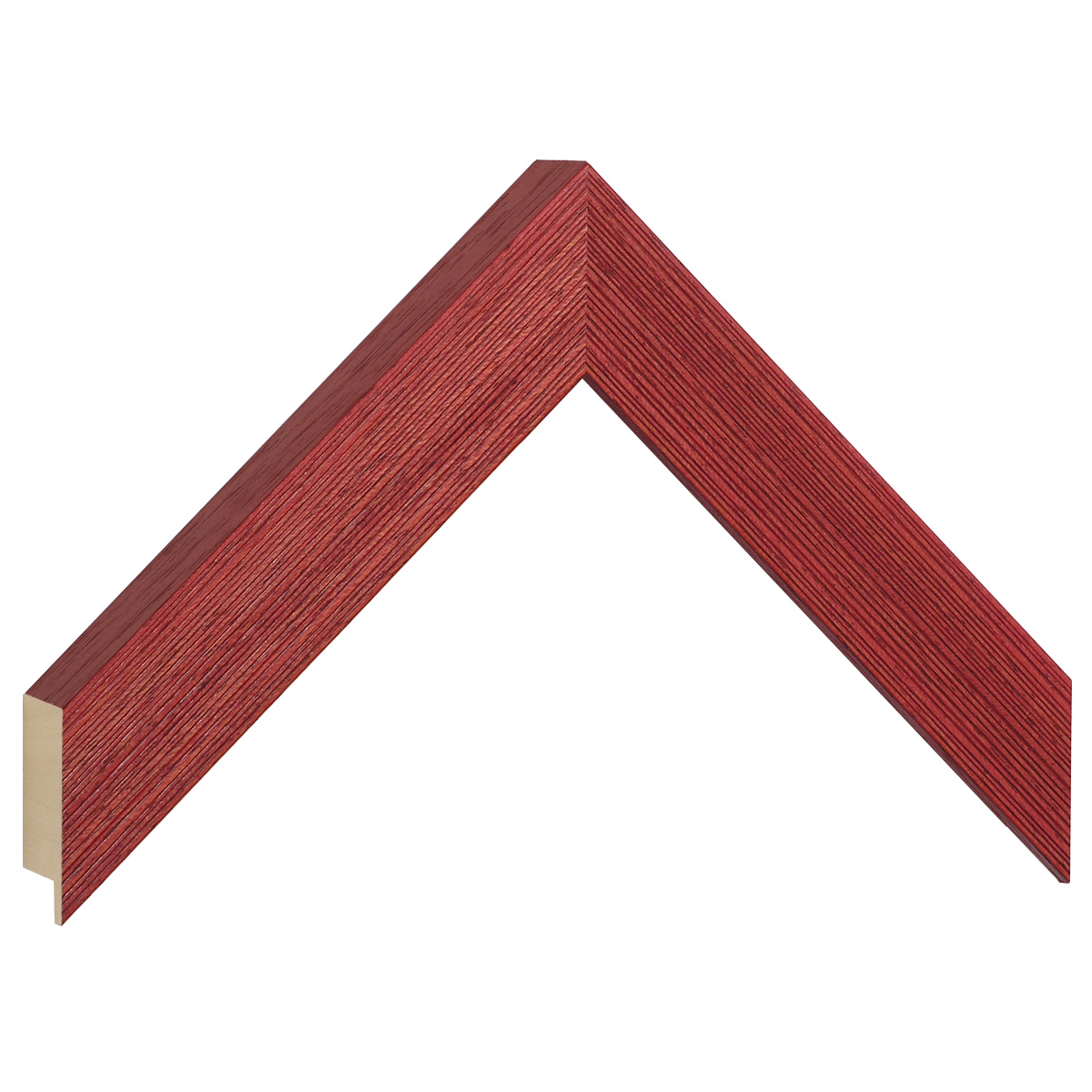 Moulding ayous, width 30mm, height 32 - grooved red - Sample