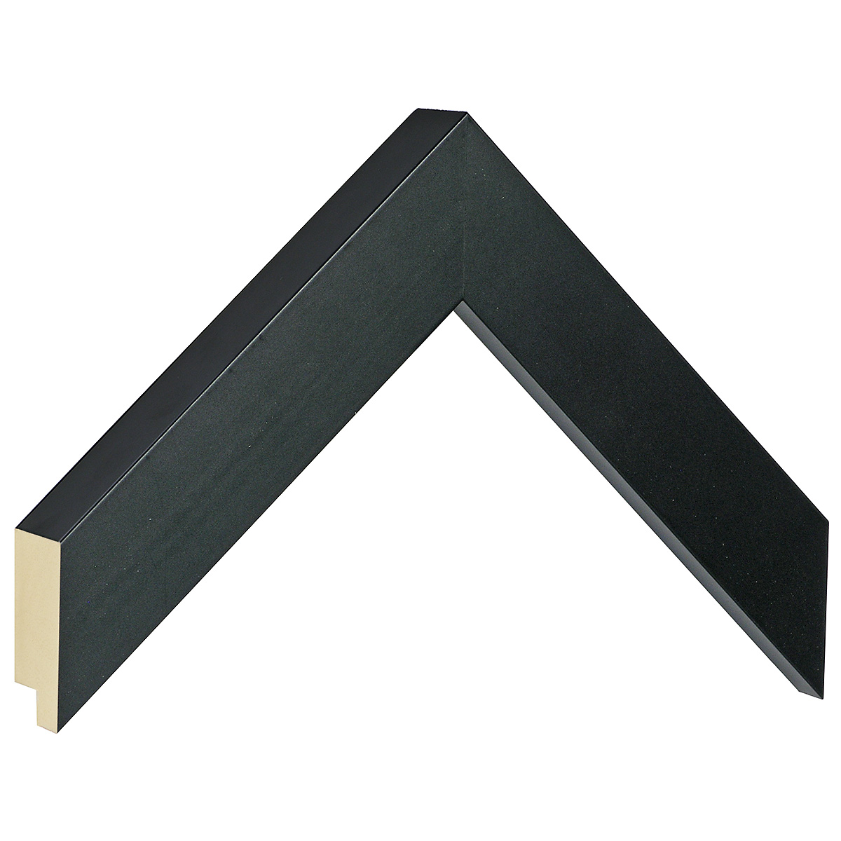 Moulding finger-jointed pine, width 34mm, height 34 - Black - Sample