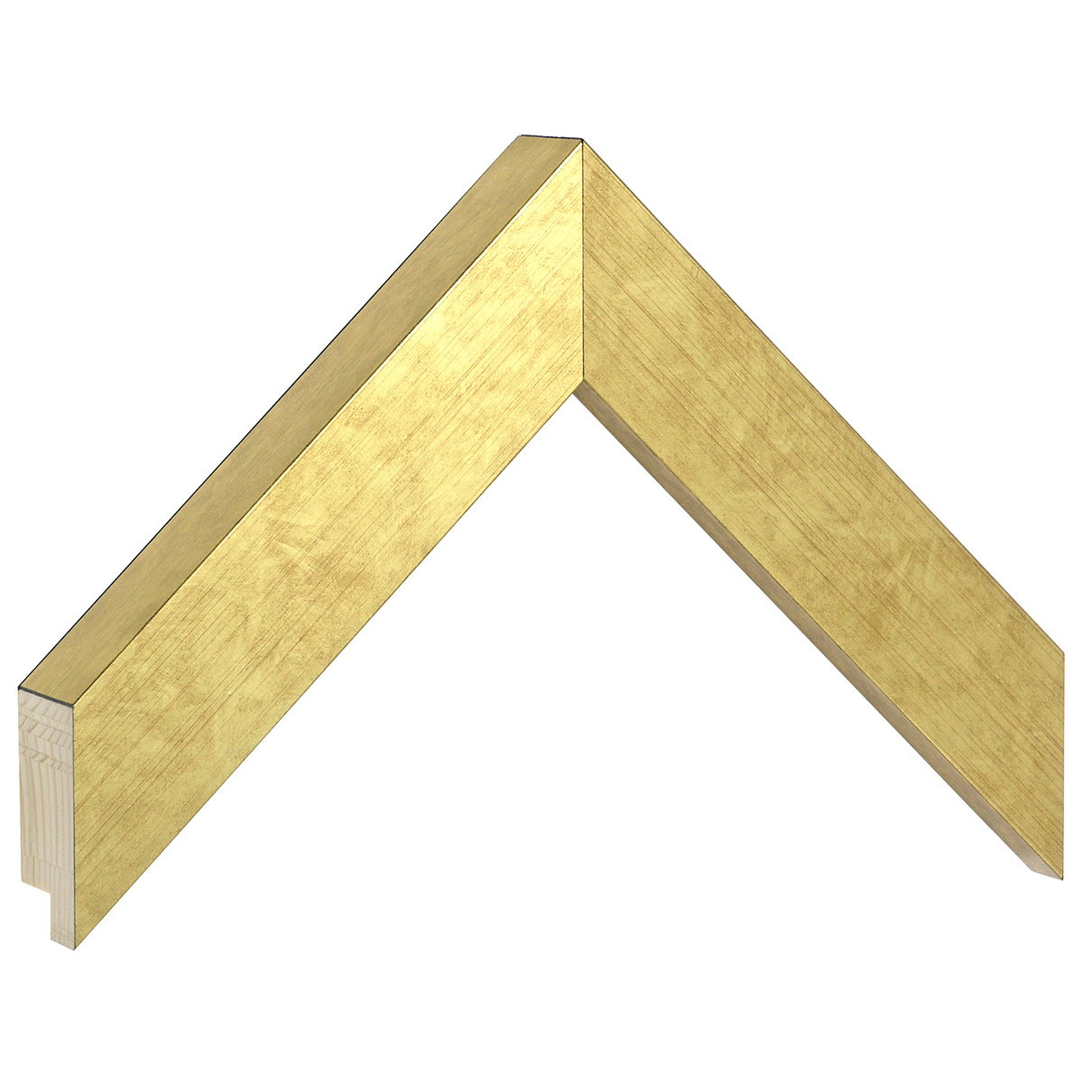 Moulding finger-jointed pine, width 34mm, height 34 - Gold - Sample