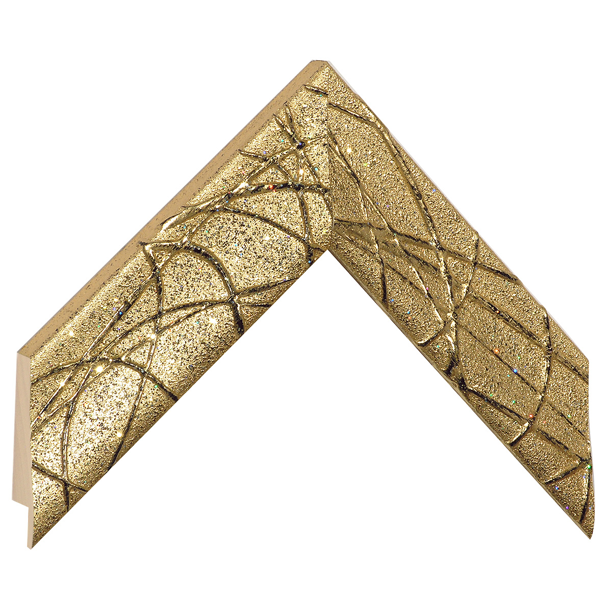 Moulding ayous, width 47mm, height 30 - Gold with decorations - Sample