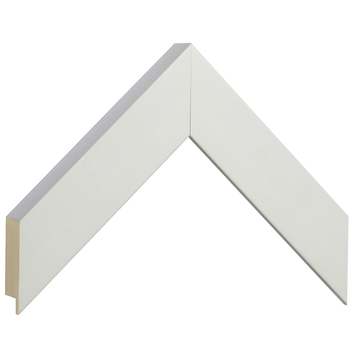 Moulding ayous, width 40mm height 32 - matt white - Sample