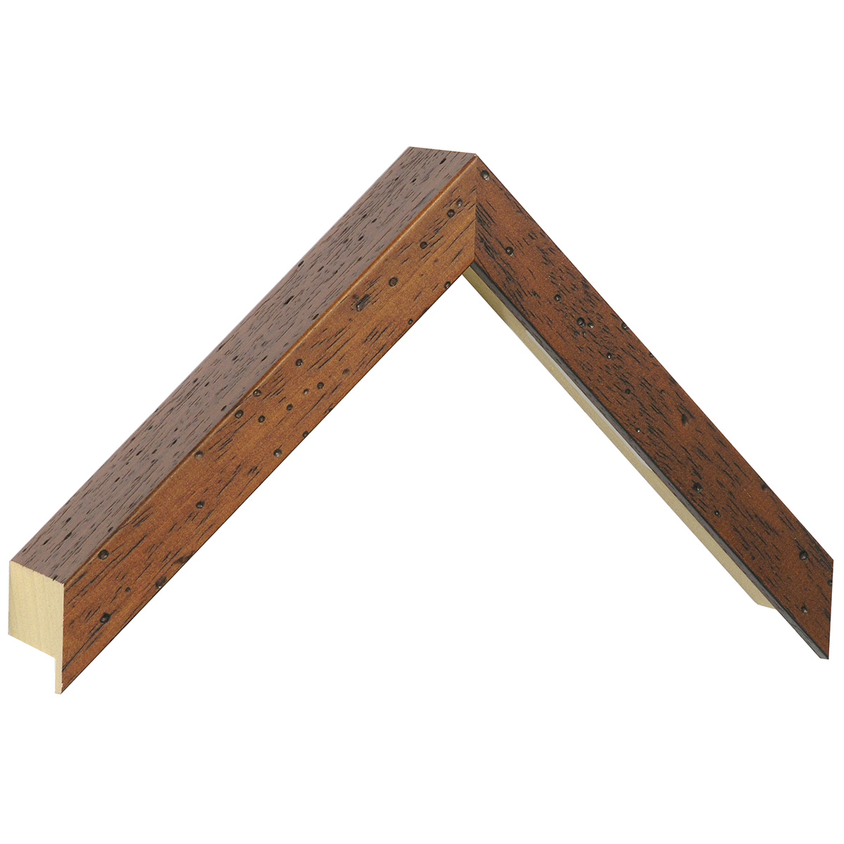 Moulding ayous, width 20mm, height 45 - Wormhole effect walnut - Sample