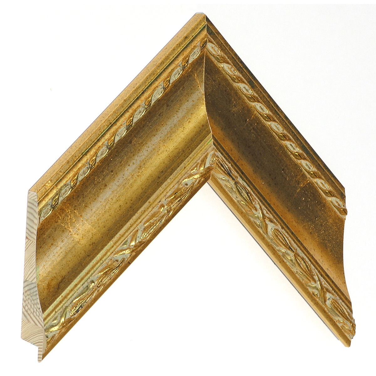 Moulding lamellar pine, width 70mm, height 35 - Silver, decorations - Sample