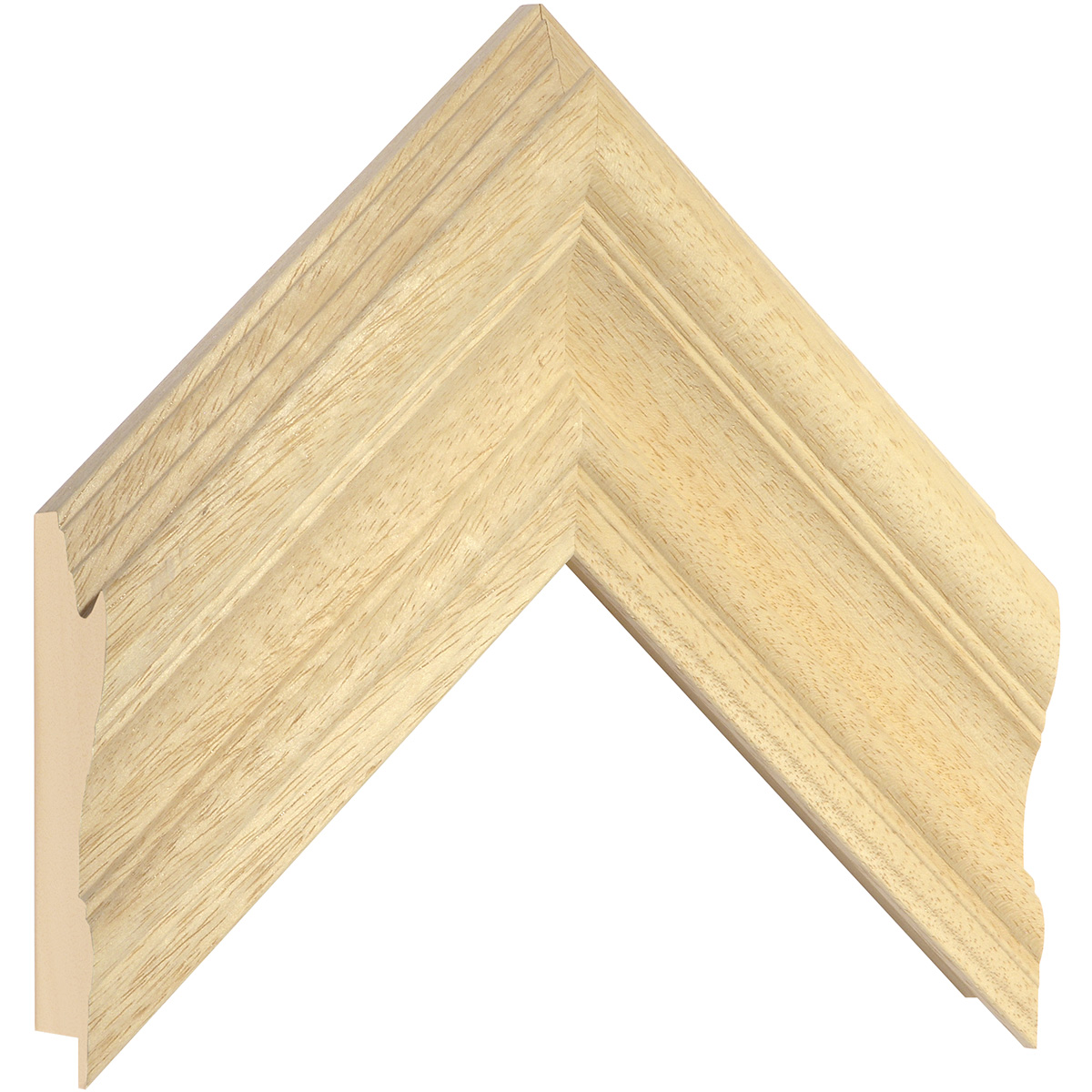 Moulding ayous, width 81mm, height 45mm, bare timber - Sample