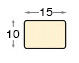 Moulding ramin - width 15mm - thicknes 10mm - Profile