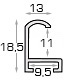 Aluminum moulding - Round, satin bronze - Profile