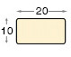 Moulding lime tree - width 20mm - thicknes 10mm - Profile