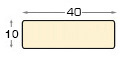Moulding ramin - width 40mm - thicknes 10mm - Profile