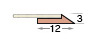 Slip plastic 2 mt length with double-side adhesive tape - Silver - Profile