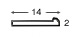 Slip plastic 2 mt length with double-side adhesive tape - Cracked Gold - Profile