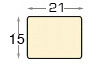 Moulding lime tree, width 15mm, height 21 - bare timber - Profile