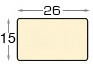 Moulding lime tree, width 15mm, height 26 - bare timber - Profile