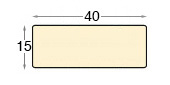 Stretcher bars, bare linden, 15x40 mm - Profile