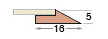 Slip plastic 2 mt length with double-side adhesive tape - Cracked Silver - Profile