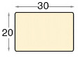 Stretcher bars, bare lime, 20x30 mm - Profile