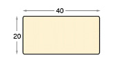 Stretcher bars, bare ayous, 20x40 mm - Profile