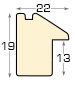 Moulding ayous, widht 19mm, height 22 - Green - Profile