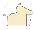 Moulding ayous, widht 29mm, height 23 - Silver - Profile