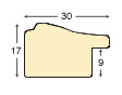 Moulding fir, width 30mm, height 17 - Earth colour streaked - Profile