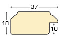 Moulding ayous, width 37mm, heigth 18 - Antique walnut - Profile