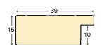 Moulding ayous flat 39mm - mottled, beige - Profile