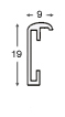 Aluminum moulding, backload, gold - Profile