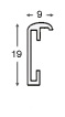 Aluminum moulding - Backload - Gold - Profile